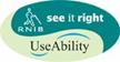 Logo representing the UseAbility accreditation