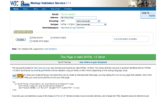 Screenshot of W3C Web Site